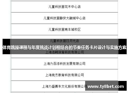 体育跳操课程与年度挑战计划相结合的节奏任务卡片设计与实施方案